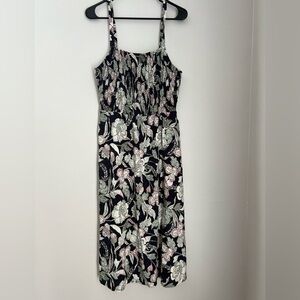 Old Navy Black and White Spaghetti Strap Midi Sundress